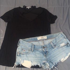 Hollister shorts with bonus T